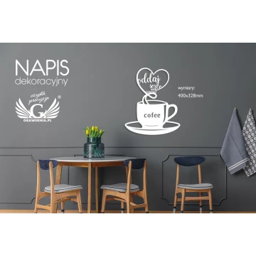 Napis dekoracyjny - oddaj serce małej czarnej - wycinany laserem - NAP003