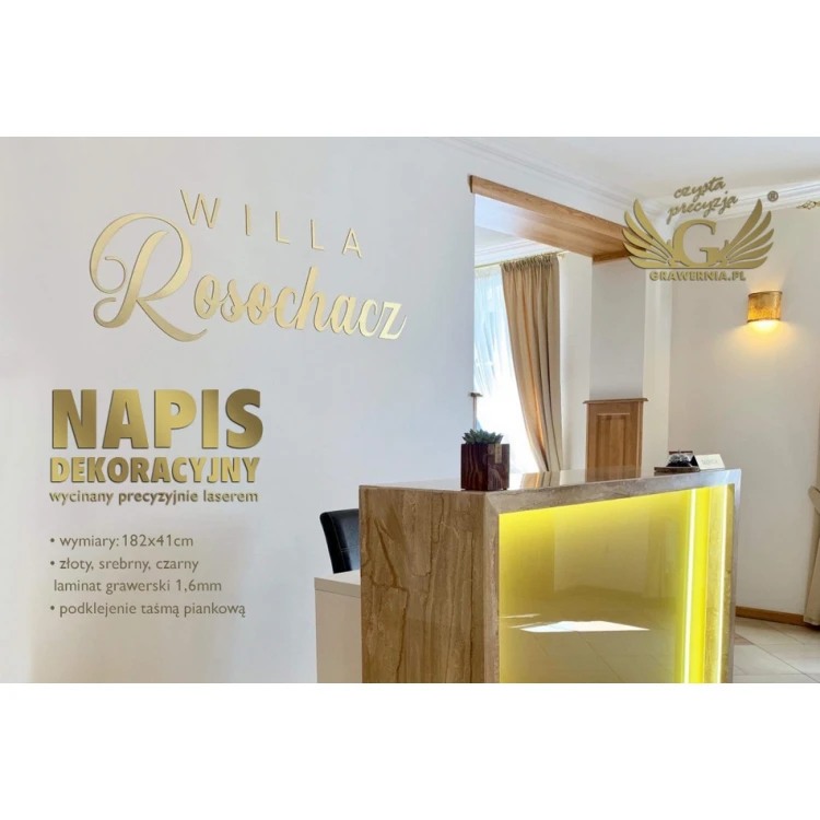 Napis dekoracyjny wycinany laserem - wym: 182x41cm - NAP031