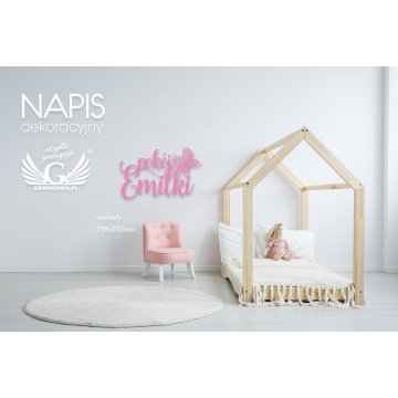 Napis dekoracyjny z imieniem dziecka - kolorowy druk UV - NAP021