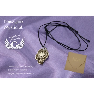 Naszyjnik Myśliciel - z dowolnym grawerem - NSZ001