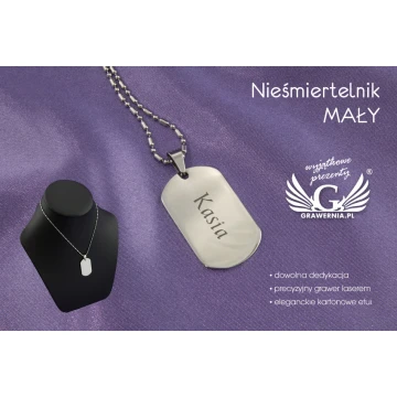 NIEŚMIERTELNIK MAŁY - metalowy z dowolnym grawerem
