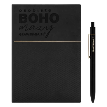 Notes LAREN z grawerem w zestawie z długopisem - dowolny grawer - DP027