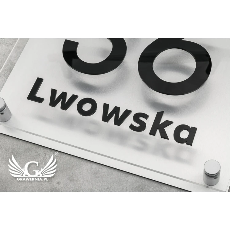 Numer na dom - czytelne wypukłe litery - wym. 300x250mm - SPD017