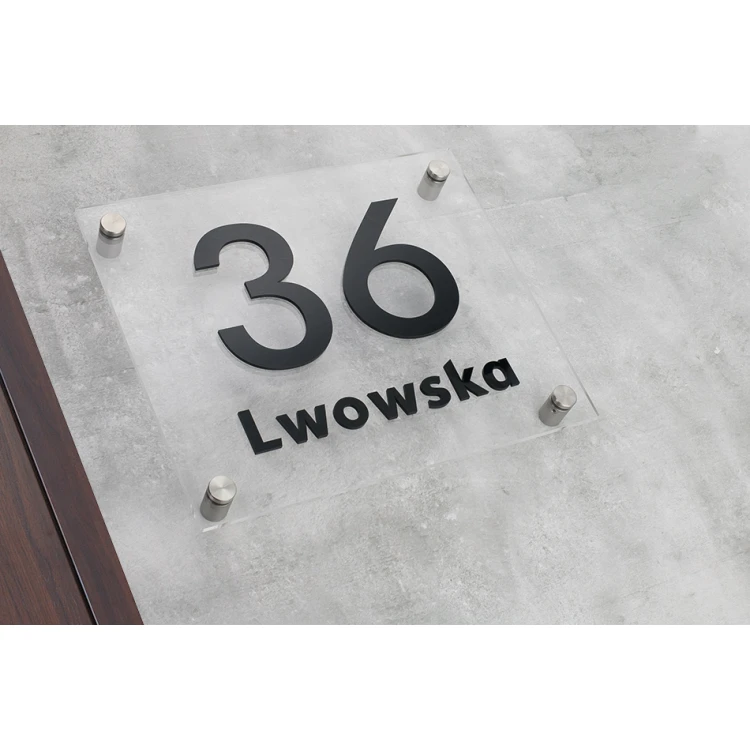Numer na dom - czytelne wypukłe litery - wym. 300x250mm - SPD016