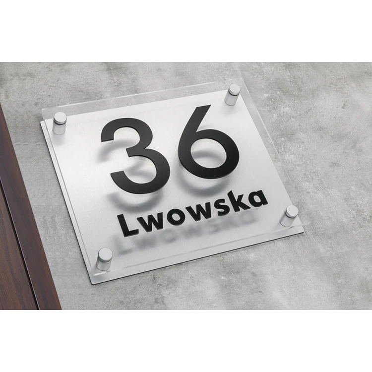 Numer na dom - czytelne wypukłe litery - wym. 300x250mm - SPD017