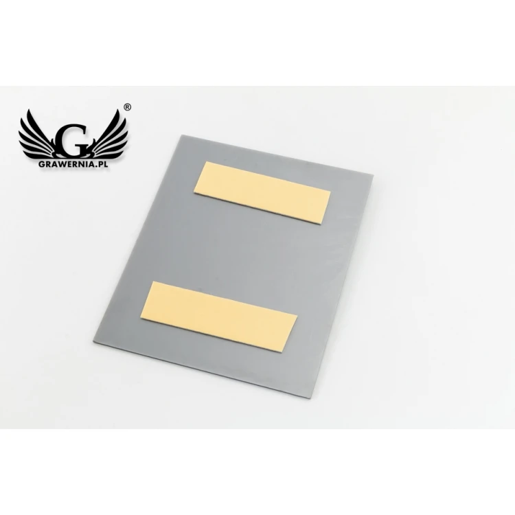 Numeracja drzwi - czarny mat ze srebrnym matowym grawerem - ND027 - wym. 100x120mm