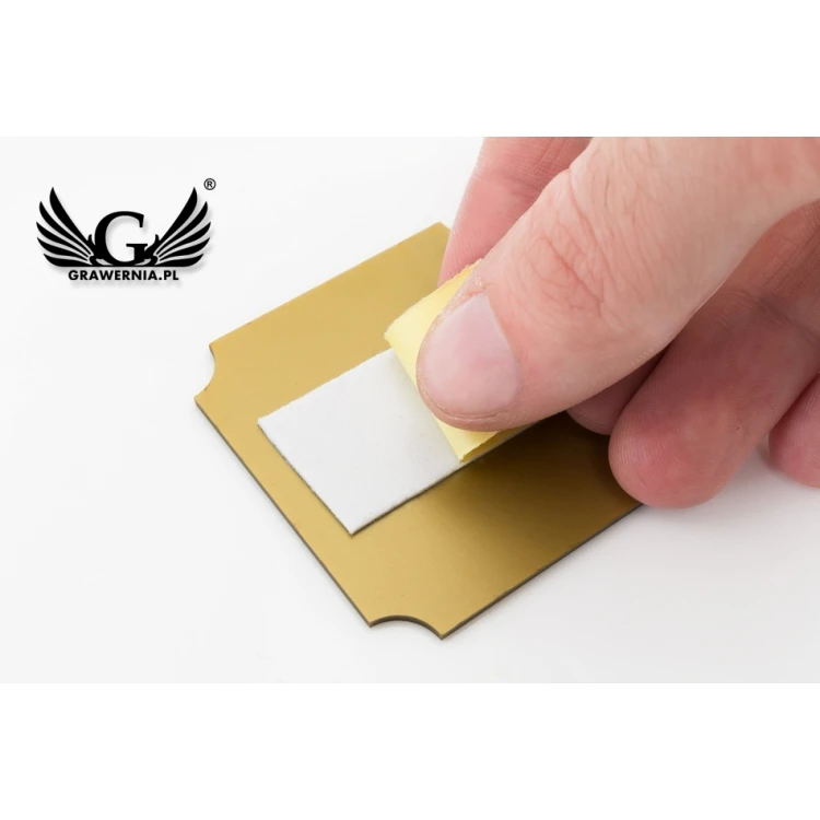 Numeracja drzwi - czarny mat exterior ze złotym grawerem - ND016 - wym. 50x50mm