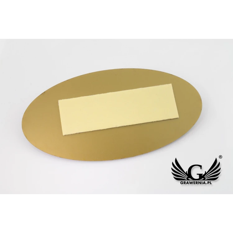 Numeracja drzwi - ELIPSA - czarny mat exterior ze złotym grawerem - ND021 - wym. 100x50mm