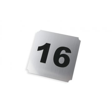 Numeracja drzwi - laminat złoty lub srebrny - wym.120x120mm - ND029