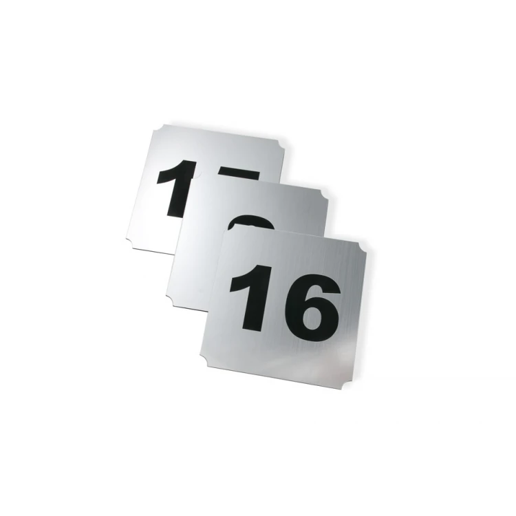 Numeracja drzwi - laminat złoty lub srebrny - wym.120x120mm - ND029