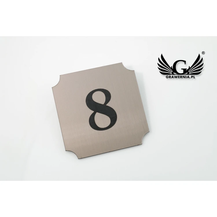 Numeracja drzwi - miedziany lub caffe latte - ND017 - wym. 50x50mm