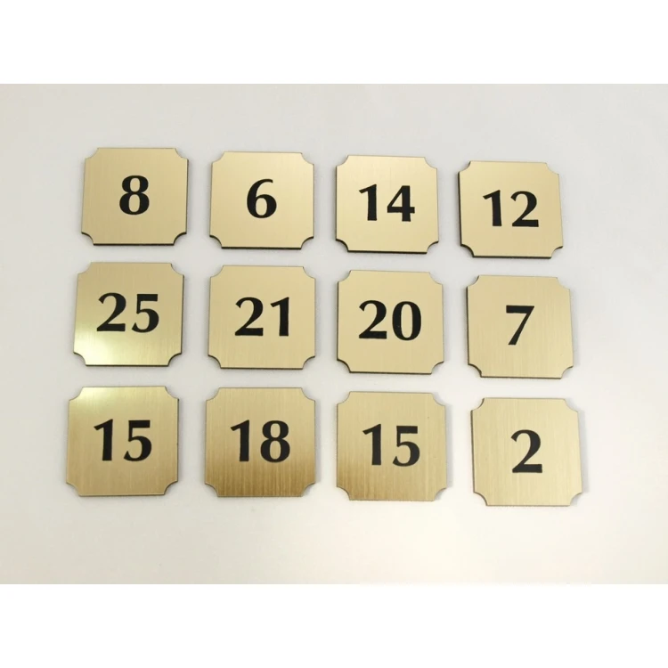 Numeracja drzwi - Złota - ND005 - wym. 50x50mm