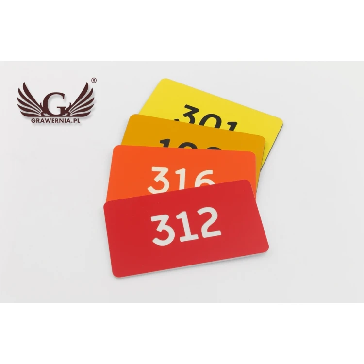 Numeracja na drzwi Multicolor - wymiary: 90x50mm - ND024