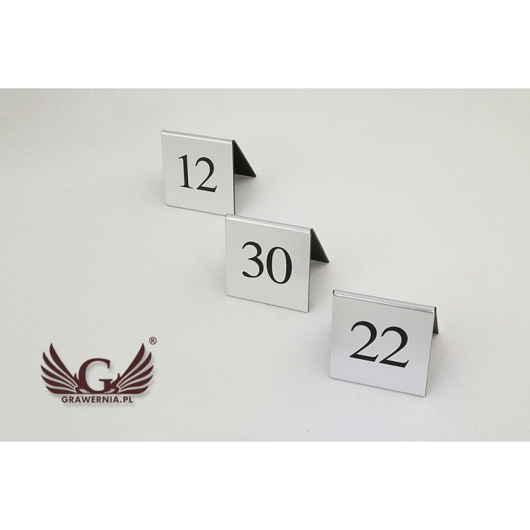 Numeracja na stoliki - wzór NS004 SILVER