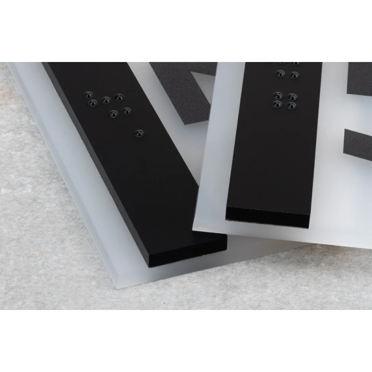Numeracja - tabliczka z pismem Braille'a - wym. 75x75mm - akryl szroniony i ADA - NORD - TAB330