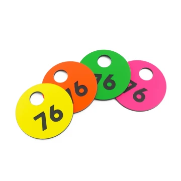 Numerki do szatni grawerowane - GREGOR NEON - wym. 40x40mm - grubość 1.6mm - NSZ007