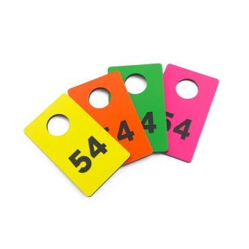 Numerki do szatni grawerowane - PROSTOKĄT NEON - wym. 30x50mm - grubość 1.6mm - NSZ009