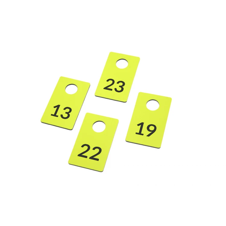 Numerki do szatni grawerowane - PROSTOKĄT NEON - wym. 30x50mm - grubość 1.6mm - NSZ009