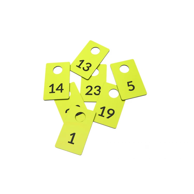 Numerki do szatni grawerowane - PROSTOKĄT NEON - wym. 30x50mm - grubość 1.6mm - NSZ009