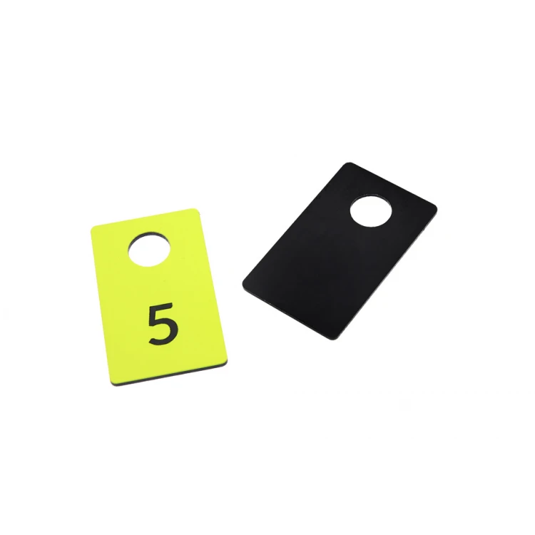 Numerki do szatni grawerowane - PROSTOKĄT NEON - wym. 30x50mm - grubość 1.6mm - NSZ009
