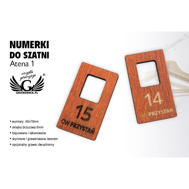 Numerki do szatni - kolor Oranż - Atena 1