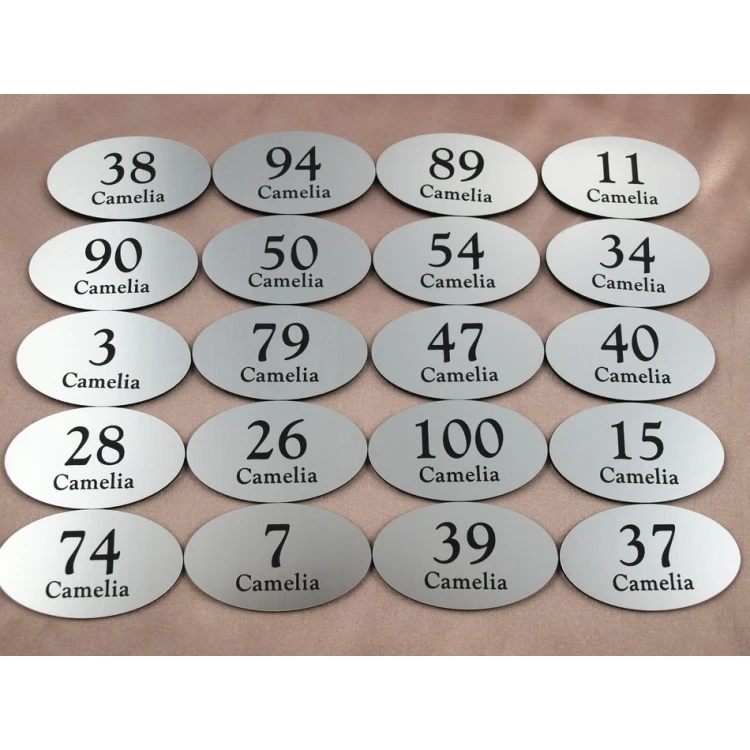 Numerki do szatni - numer wieszaka lub szafki - ELIPSA - ND010- wym. 60x35mm