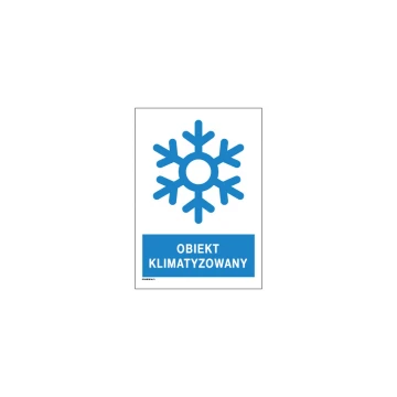 Obiekt klimatyzowany - tabliczka wym. 210x300mm - PVC - kolorowy druk UV - TAB183