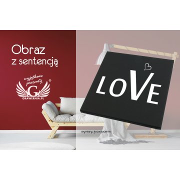 Obraz z dowolną sentencją - cyfrowy druk UV - 300x300mm - OBR005