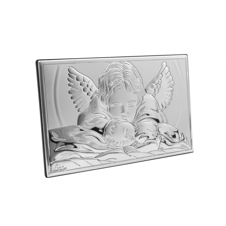 Obrazek srebrny Aniołek nad dzieciątkiem wym. 15x9cm - 81288/3X