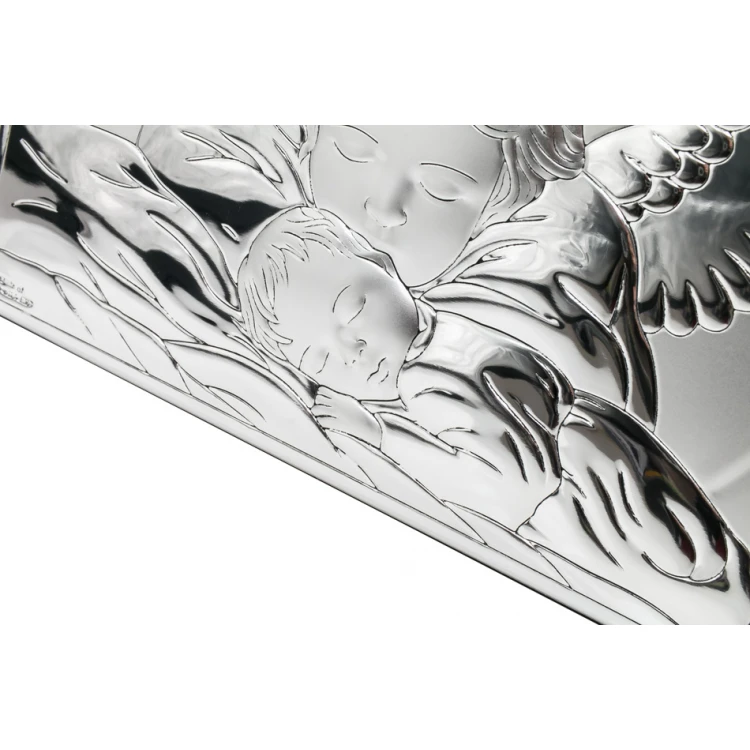 Obrazek srebrny Aniołek nad dzieciątkiem wym. 15x9cm - 81288/3X