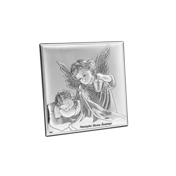 Obrazek srebrny Twój Anioł Stróż 11x11 cm - DS14/2