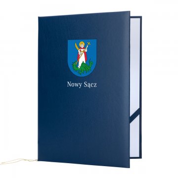 Okładka na dyplom Elegant - niebieska - dowolny nadruk UV - ET057