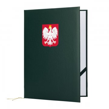 Okładka na dyplom Elegant - zielona - dowolny nadruk UV - ET056