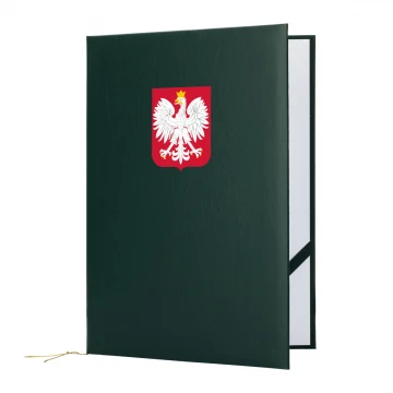 Okładka na dyplom Elegant - zielona - dowolny nadruk UV - ET056