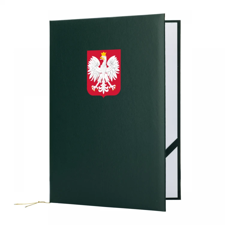 Okładka na dyplom Elegant - zielona - dowolny nadruk UV - ET056