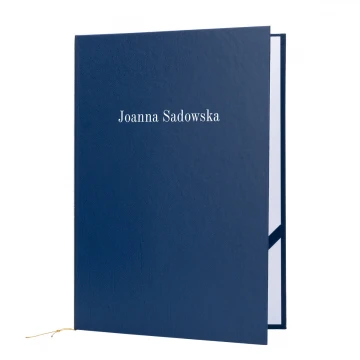Okładka na dyplom Standard - niebieska - dowolny nadruk UV - ET053