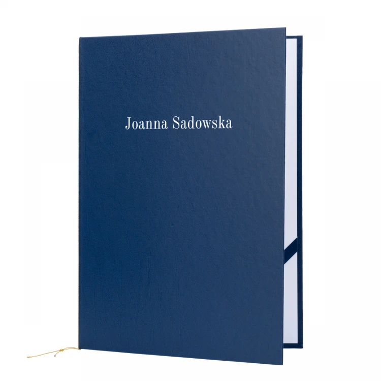 Okładka na dyplom Standard - niebieska - dowolny nadruk UV - ET053