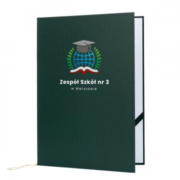 Okładka na dyplom Standard - zielona - dowolny nadruk UV - ET052