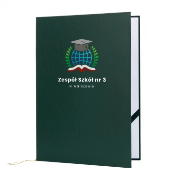 Okładka na dyplom Standard - zielona - dowolny nadruk UV - ET052