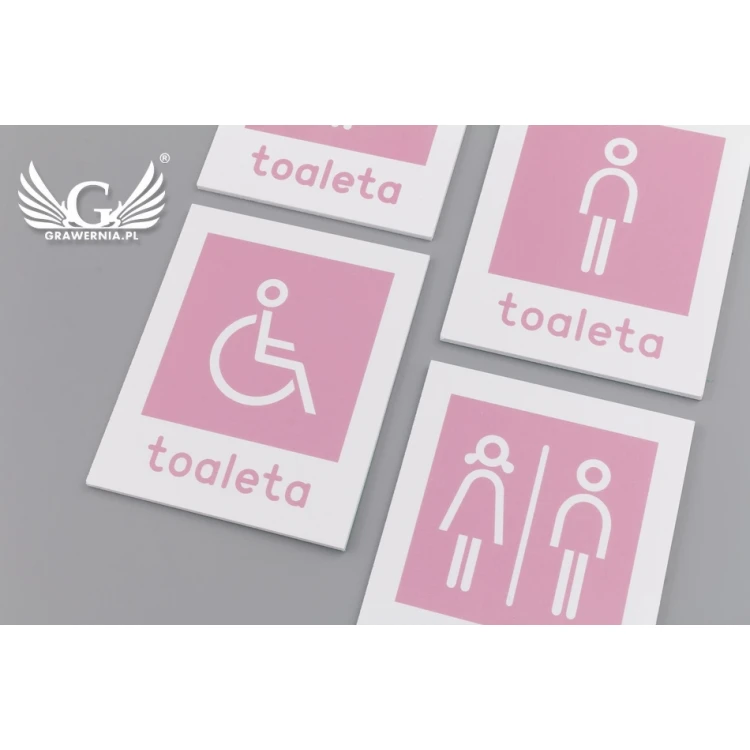 Oznakowanie toalet - Druk UV - PVC 3mm - wym. 90x110mm - TT024