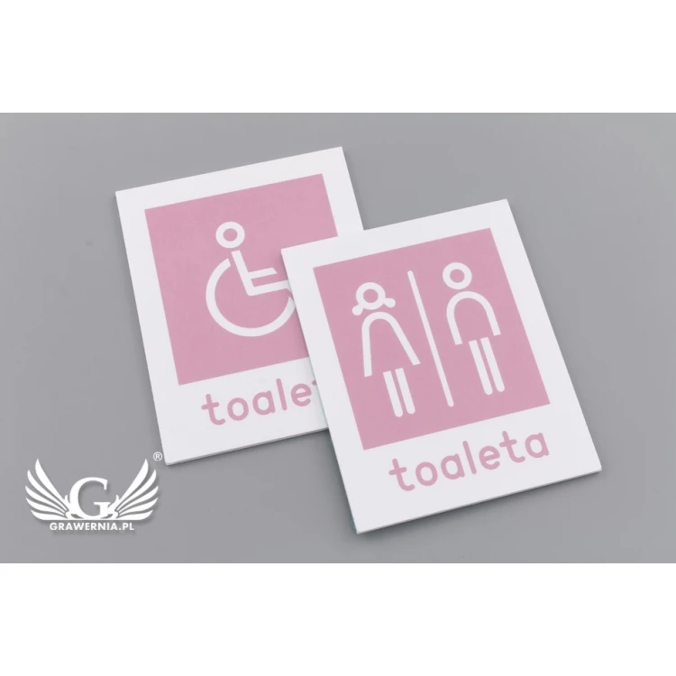 Oznakowanie toalet - Druk UV - PVC 3mm - wym. 90x110mm - TT024