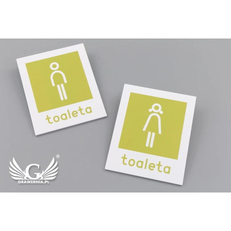 Oznakowanie toalet - Druk UV - PVC 3mm - wym. 90x110mm - TT024