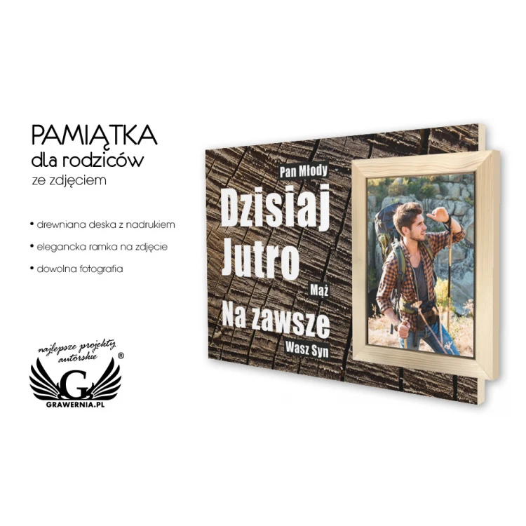 Pamiątka dla rodziców ze zdjęciem - PDR001