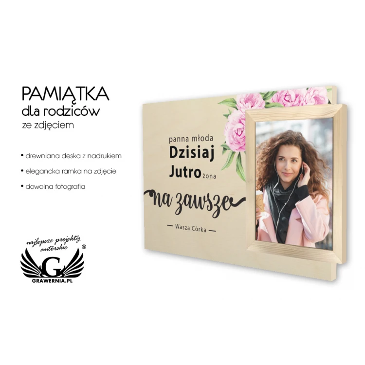 Pamiątka dla rodziców ze zdjęciem - PDR016