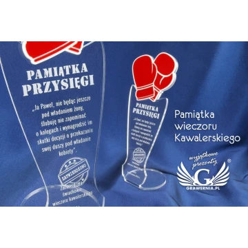 Pamiątka wieczoru kawalerskiego - rękawice bokserskie - model DTA32 - wysokość 25 cm