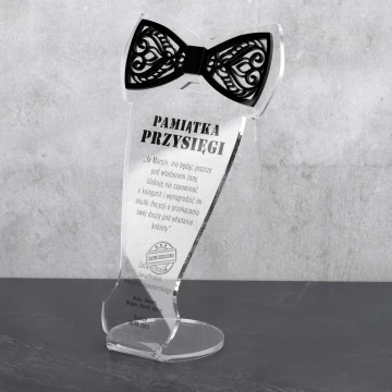 Pamiątka wieczoru kawalerskiego - Muszka - model DTA084 - wysokość 22 cm