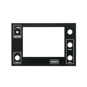 Panel czołowy do maszyn i urządzeń - czarny - grubość: 3mm - PCZ023