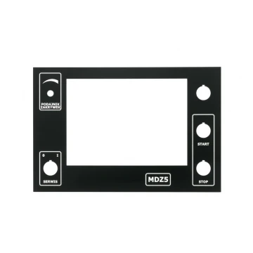 Panel czołowy do maszyn i urządzeń - czarny - grubość: 3mm - PCZ023