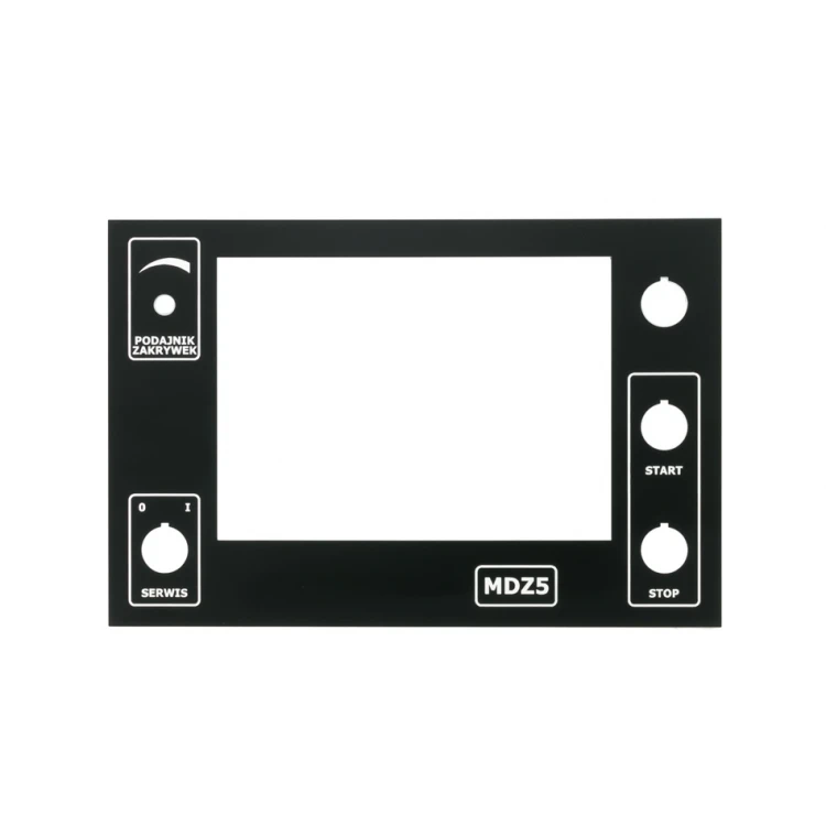 Panel czołowy do maszyn i urządzeń - czarny - grubość: 3mm - PCZ023