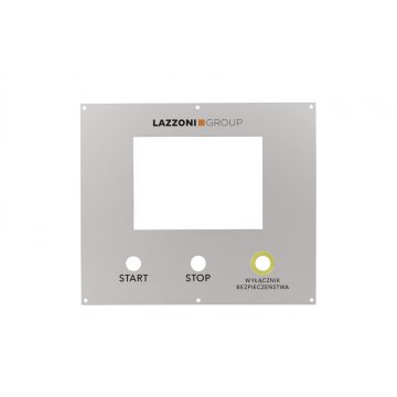 Panel czołowy do maszyn - srebrne aluminium anodowane - grubość: 2mm - PCZ025